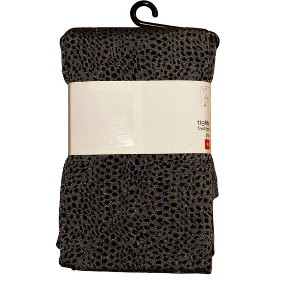 Footed Tights Black Snakeskin Small Medium Womens Gray Animal Print Cute - Picture 3 of 3